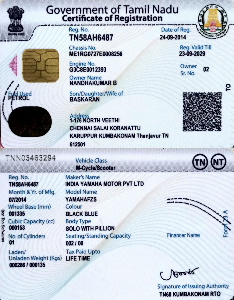 Bike RC Card | PDF