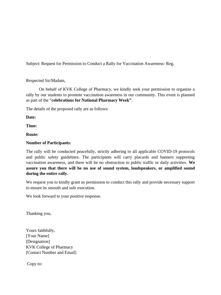 Rally Letter - Draft | PDF