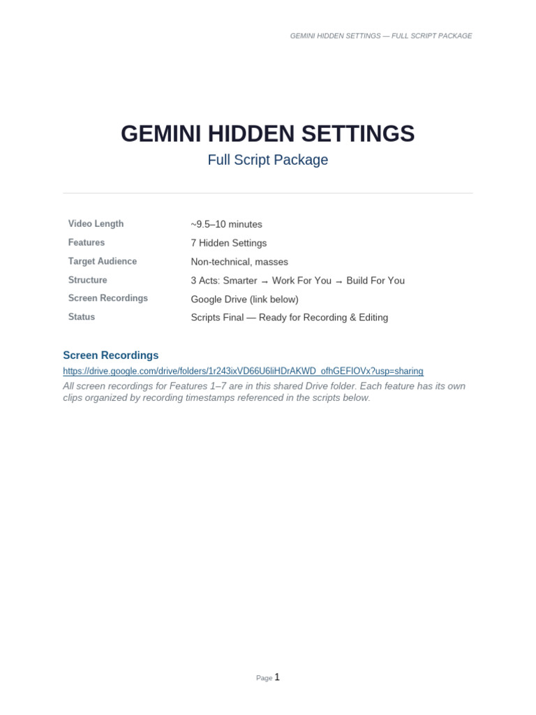 Gemini Hidden Settings Full Script | PDF | Computing | Software