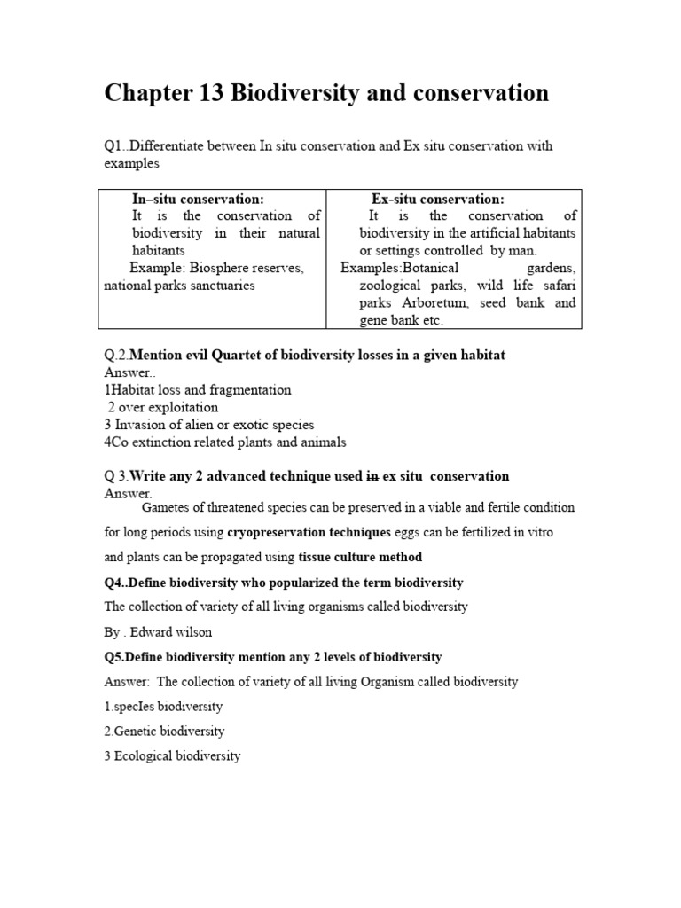 Biodiversity and Conservation | PDF | Biodiversity | Conservation Biology