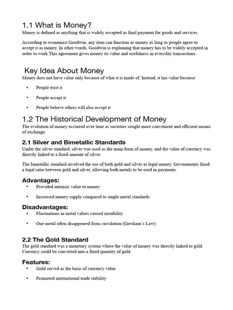 Historical Progression and Evolution of Money LO1 2 | PDF | Money ...