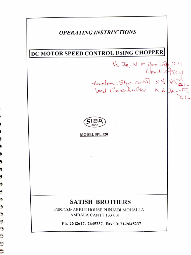 DC Motor Speed Control Using Chopper | PDF | Direct Current ...