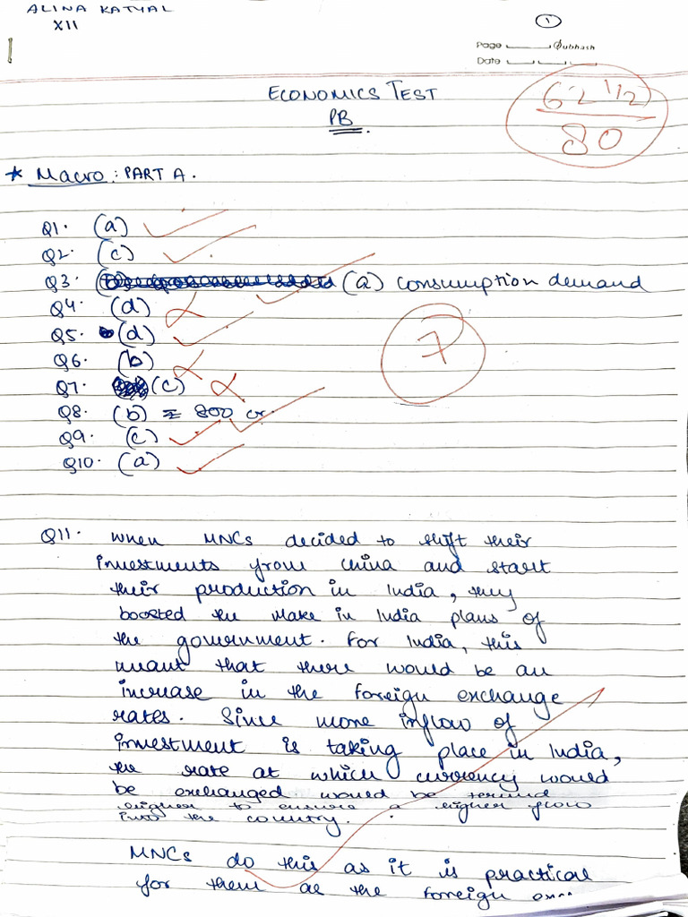 Economics Test Style For Writing For Reference | PDF