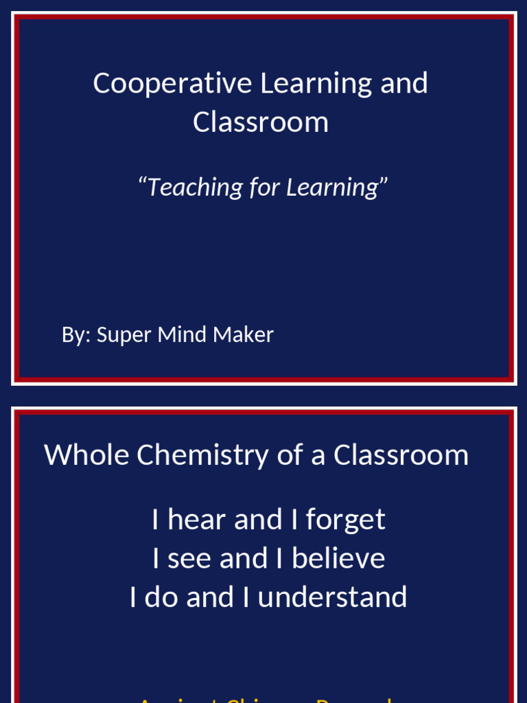 Cooperative Learning and Classroom | PDF