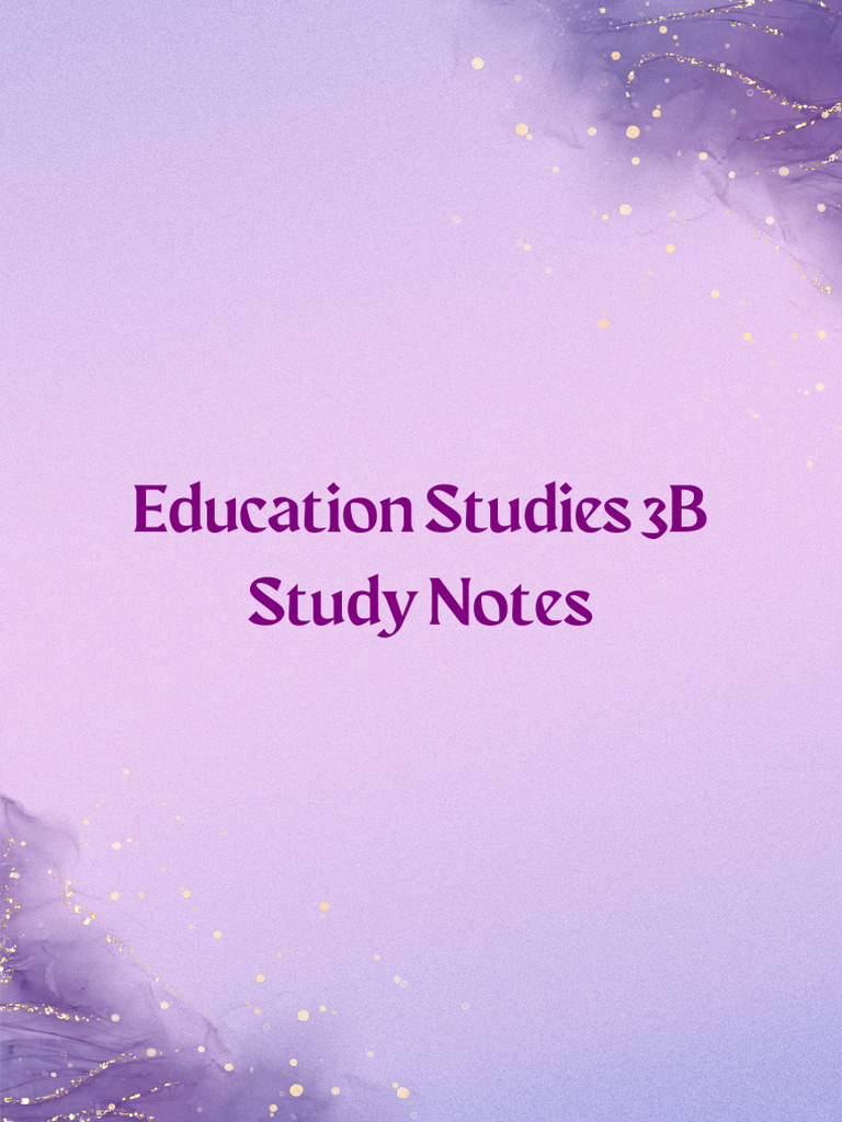 EST - Exam Study Notes - Ismail M | PDF | Curriculum | Knowledge