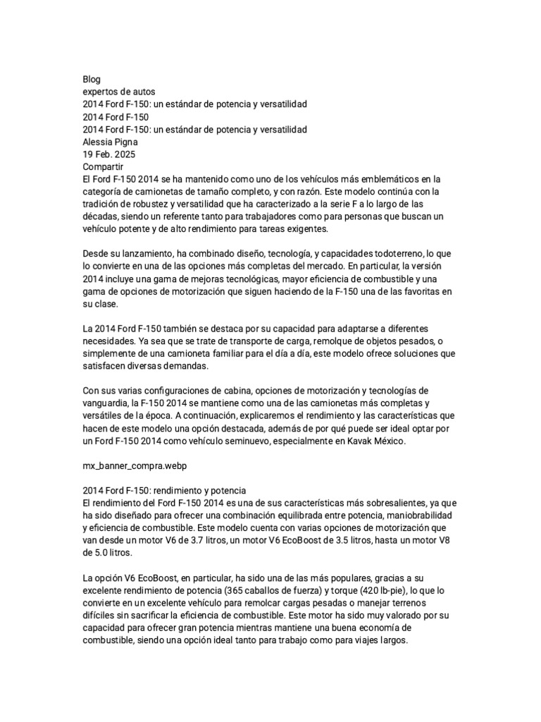 Ford f150 2014 4x4 | PDF | Chevrolet Silverado | Ford F Series