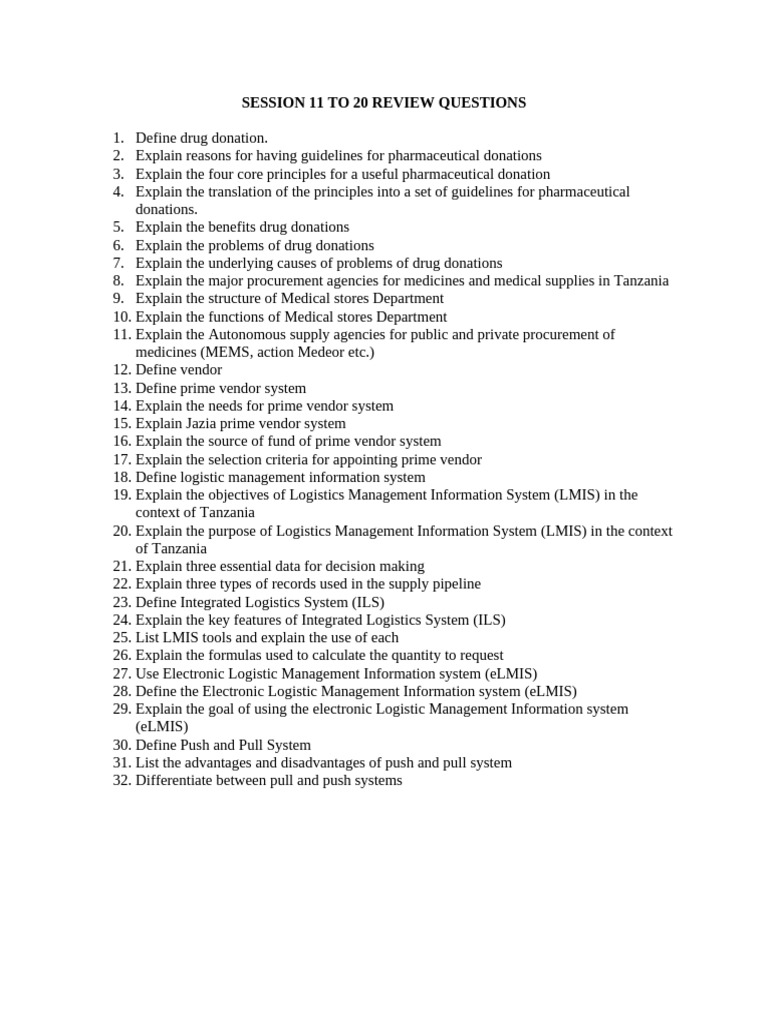 Review Questions Part 3 | PDF
