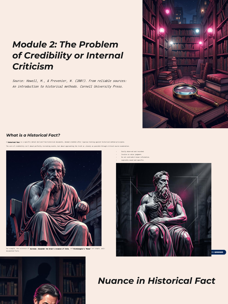 Module 2 Internal Criticism | PDF | Witness | Testimony
