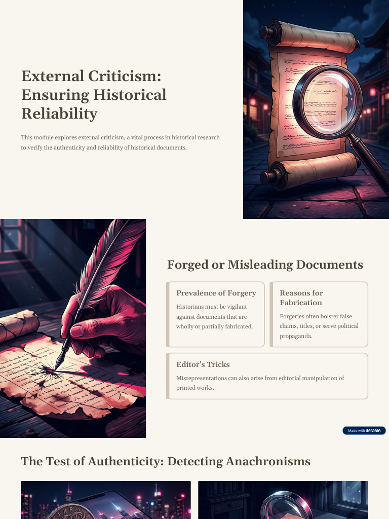 Module 2 External Criticism | PDF