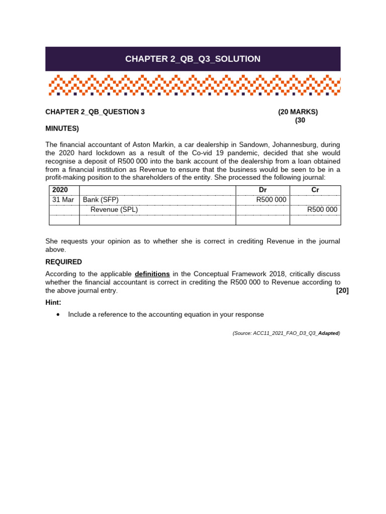 2025 Chapter 2 QB Q3 Solution | PDF | Liability (Financial Accounting ...