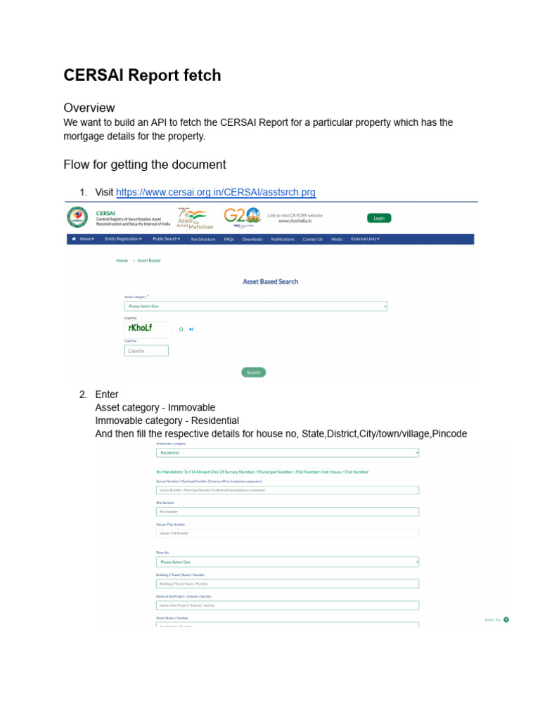 CERSAI Document Fetch Flow | PDF