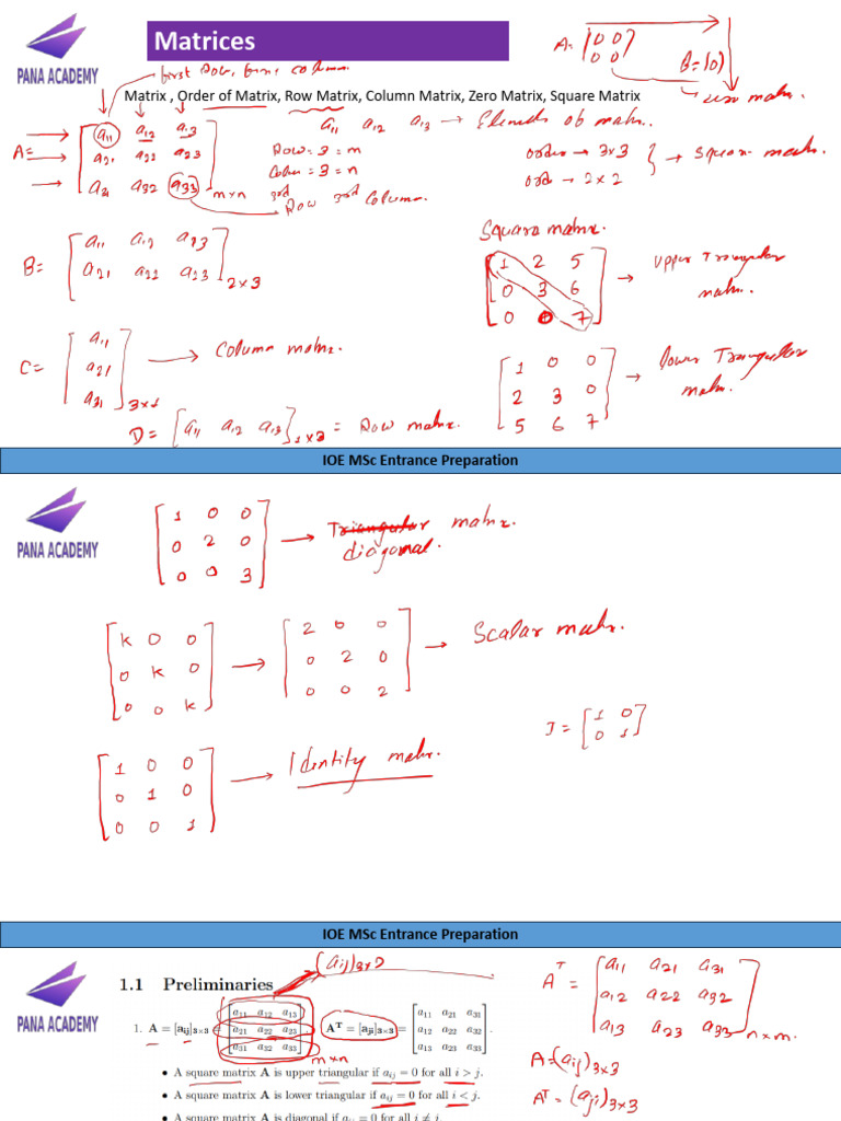 Matrix | PDF | Matrix (Mathematics) | Determinant