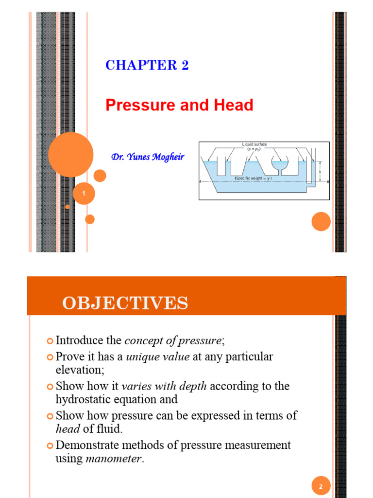 02 Chapter 2 Pressure and Head | PDF | Pressure | Pressure Measurement