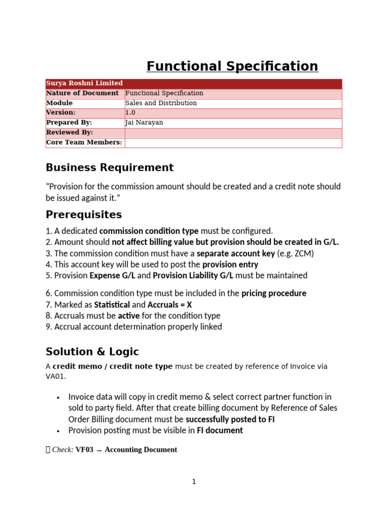 FS (Export Commision by Credit Note) | PDF