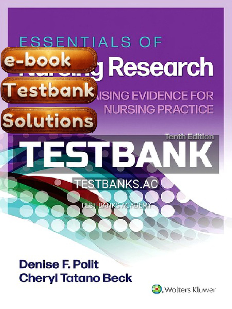 Textbook Testbank Essentials of Nursing Research 10th Edition by Polit ...