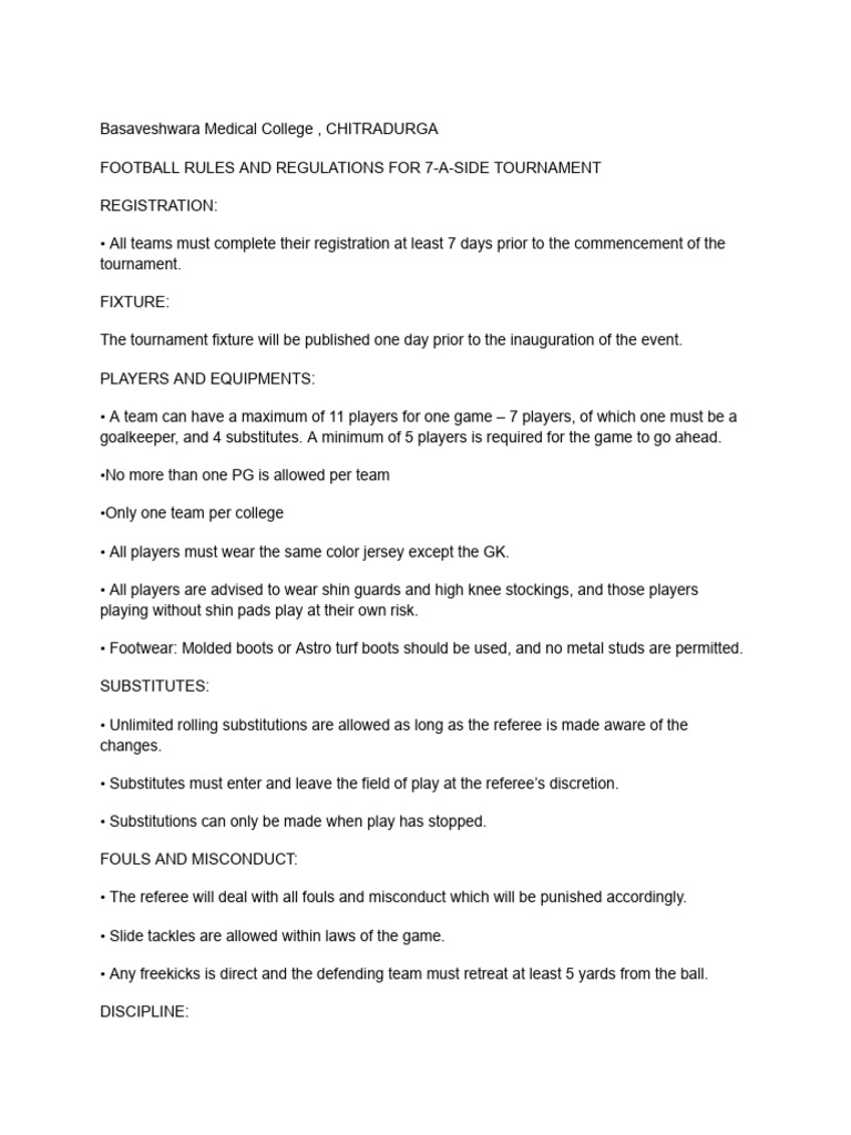 Football Rules | PDF