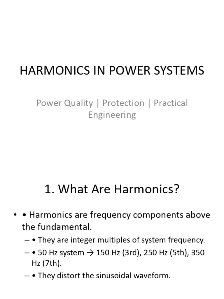 Harmonics in Power Systems | PDF
