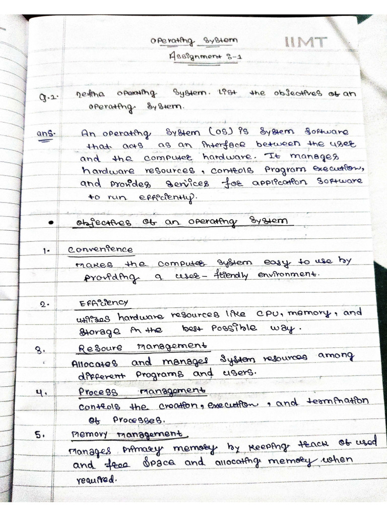 OS Assignment 1 | PDF