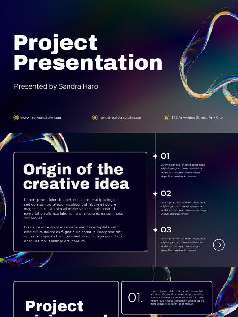 Purple Blue and White Project Presentation | PDF