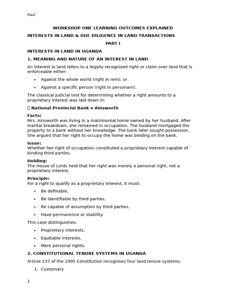 Workshop 1 & 2 Learning Outcomes Explained | PDF | Title (Property ...