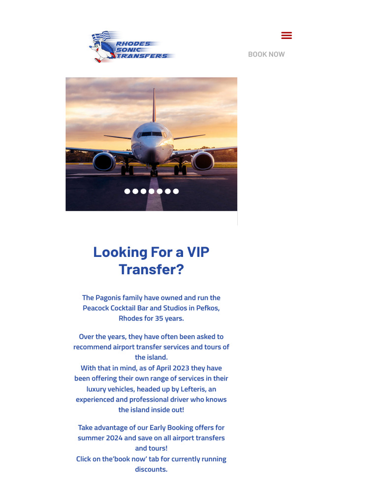 Looking For A VIP Transfer?: Book Now | PDF