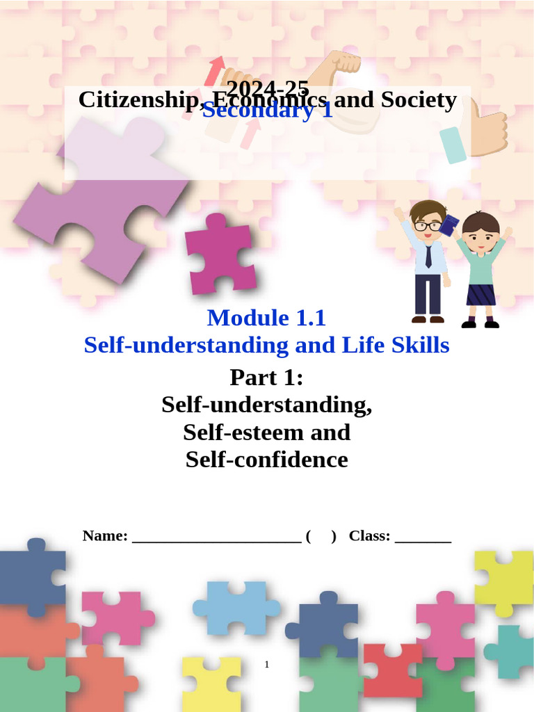 S1 CES - Booklet 1 (SV) | PDF | Self Esteem | Self Concept