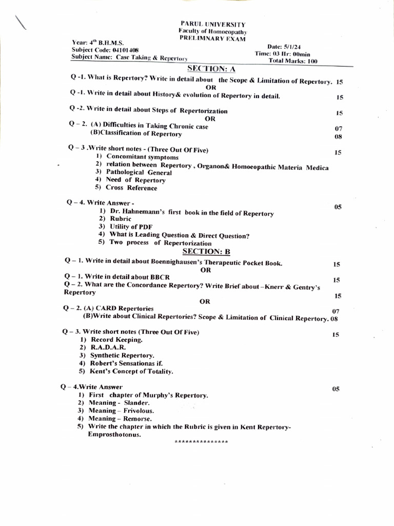 Case Taking and Repertory | PDF | Naturopathy | Homeopathy