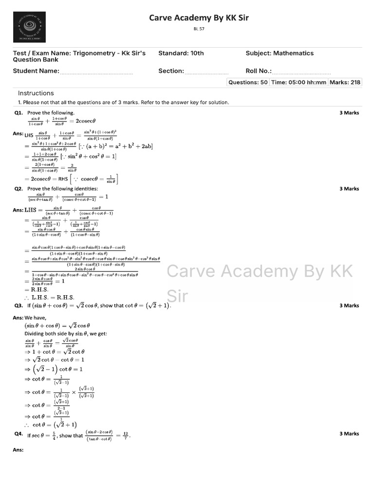Answer Key | PDF