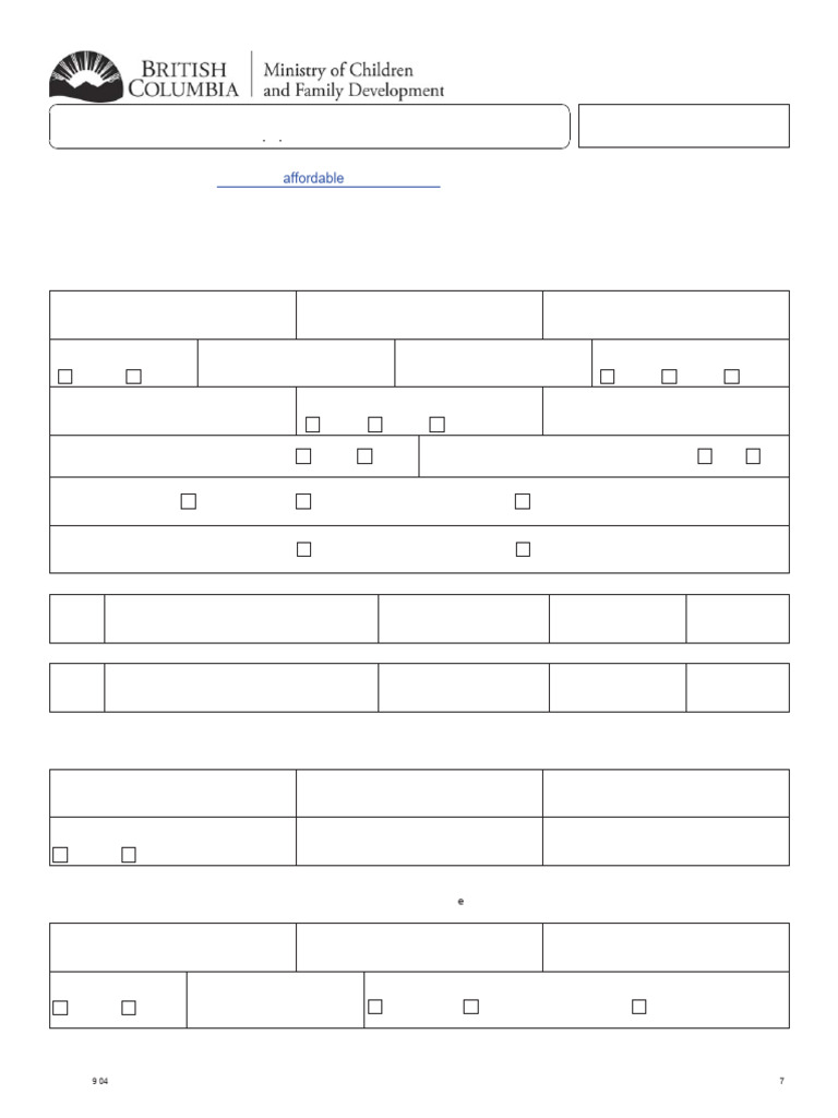 cf2900 - Affordable Child Care Benefit Form | PDF | Identity Document ...