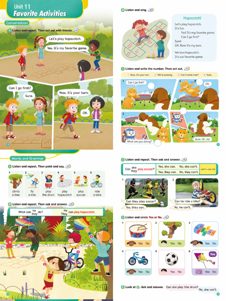 Lesson - 11 Favorite Activities | PDF