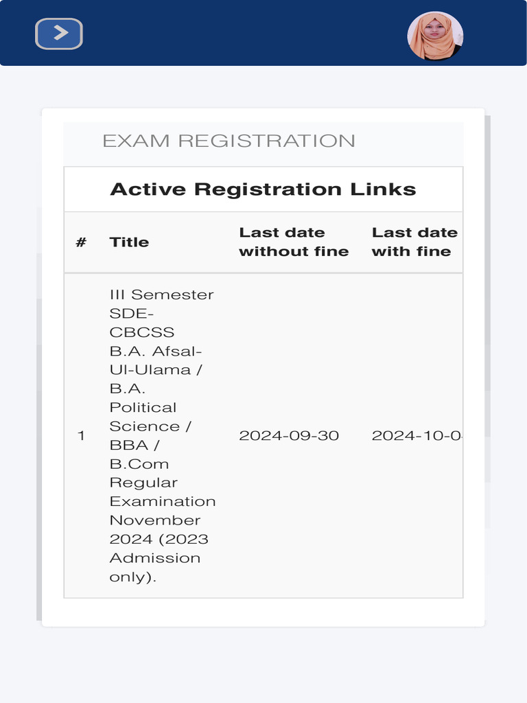 Exam Registration | PDF