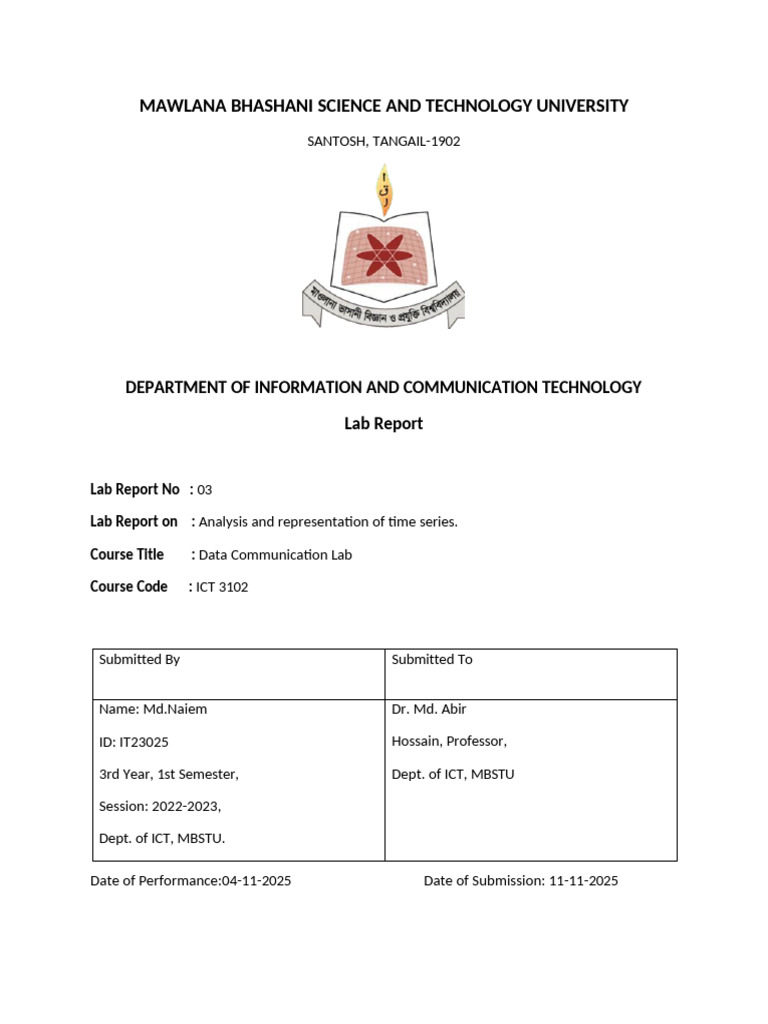 Abir Sir Lab Report 31 Final | PDF | Amplitude | Frequency