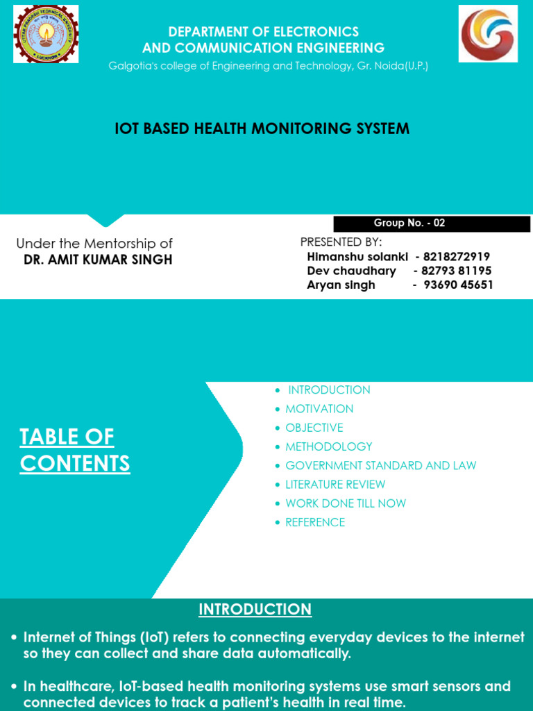 Iot Based Health Monitoring System | PDF | Internet Of Things ...
