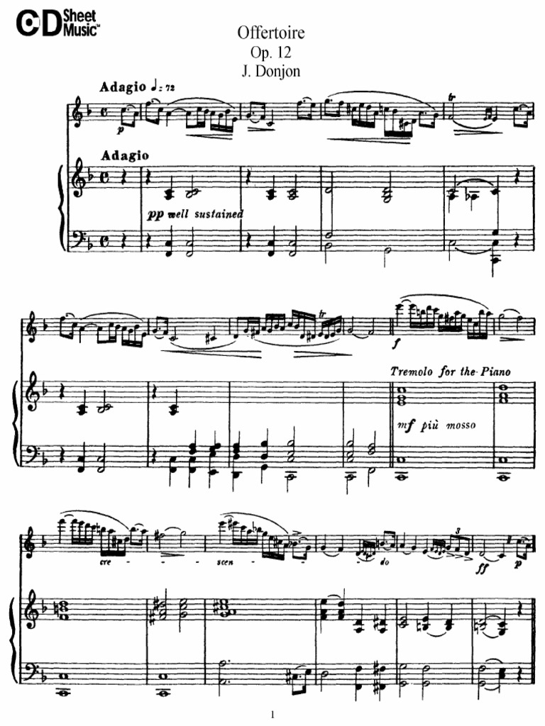 Donjon - Offertoire (Score) | PDF