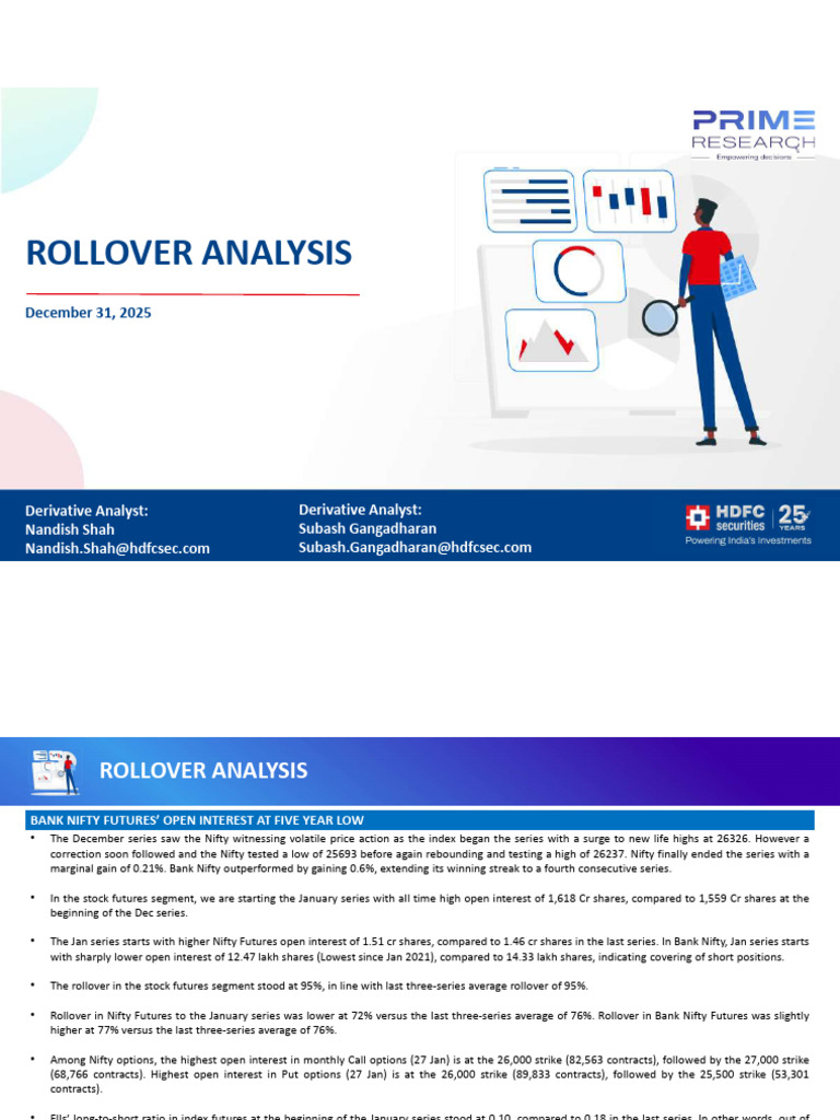 HSL Prime Research Prime Deri Rollover Analysis Report - 31 Dec | PDF ...