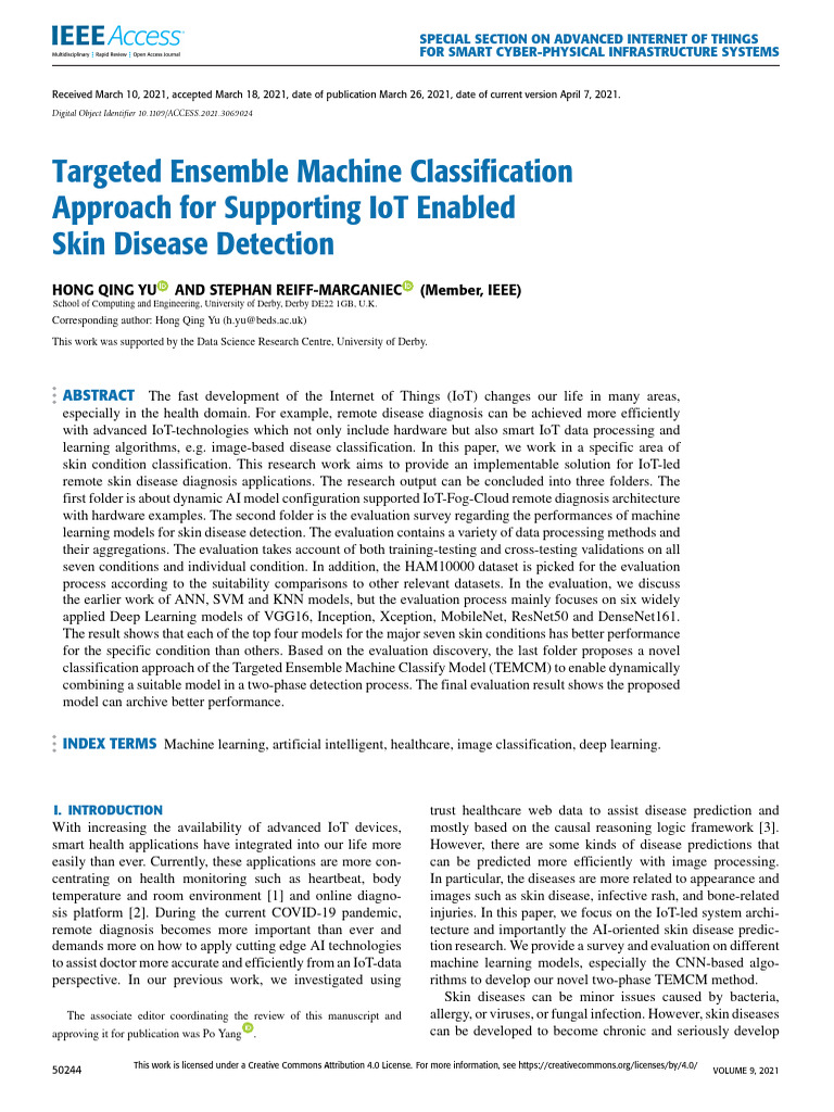 Targeted Ensemble Machine Classification Approach For Supporting IoT ...