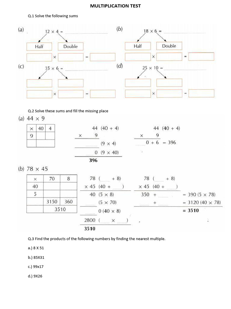 Maths Test | PDF