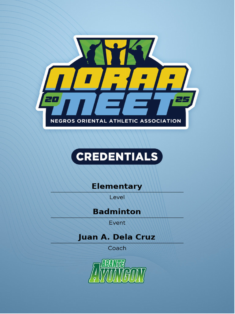 NORAA Cover Credentials and Photo Gallery With Level | PDF