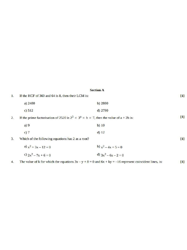 Cbse 10 Sample Paper 22 | PDF