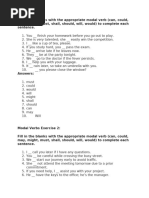 Modal Verbs Usage Practice | PDF | Question | Verb