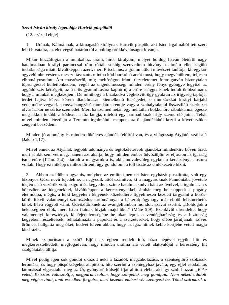 Hartvik Legenda | PDF