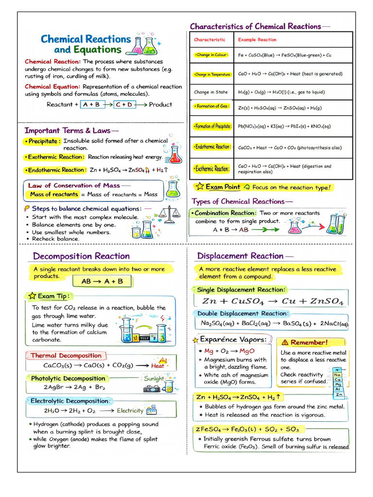 Chemical Reactions Equations | PDF