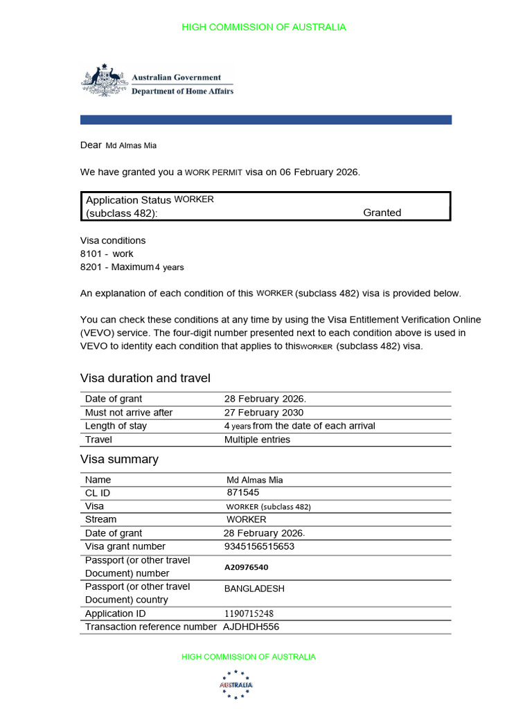 Work Permit | PDF