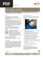 Renderoc HB40 Technical Data Sheet | PDF | Concrete | Composite Material