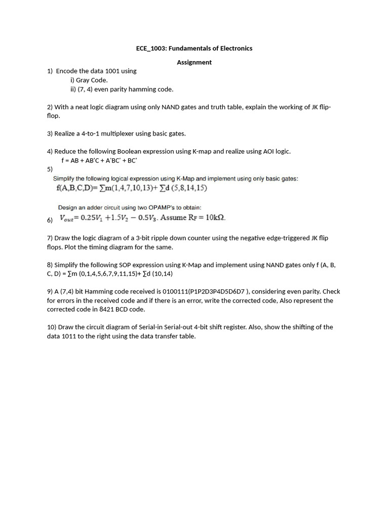 Assignment ECE - 1003 | PDF