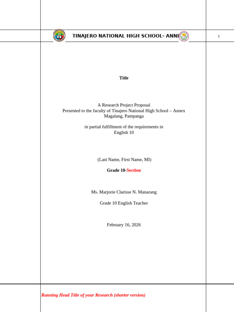 Research Proposal Template | PDF | Cognition | Scientific Method