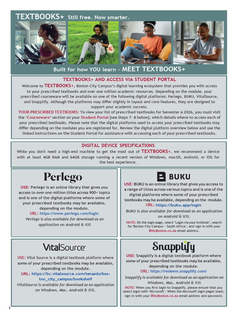 Textbooks+ Information Sheet | PDF