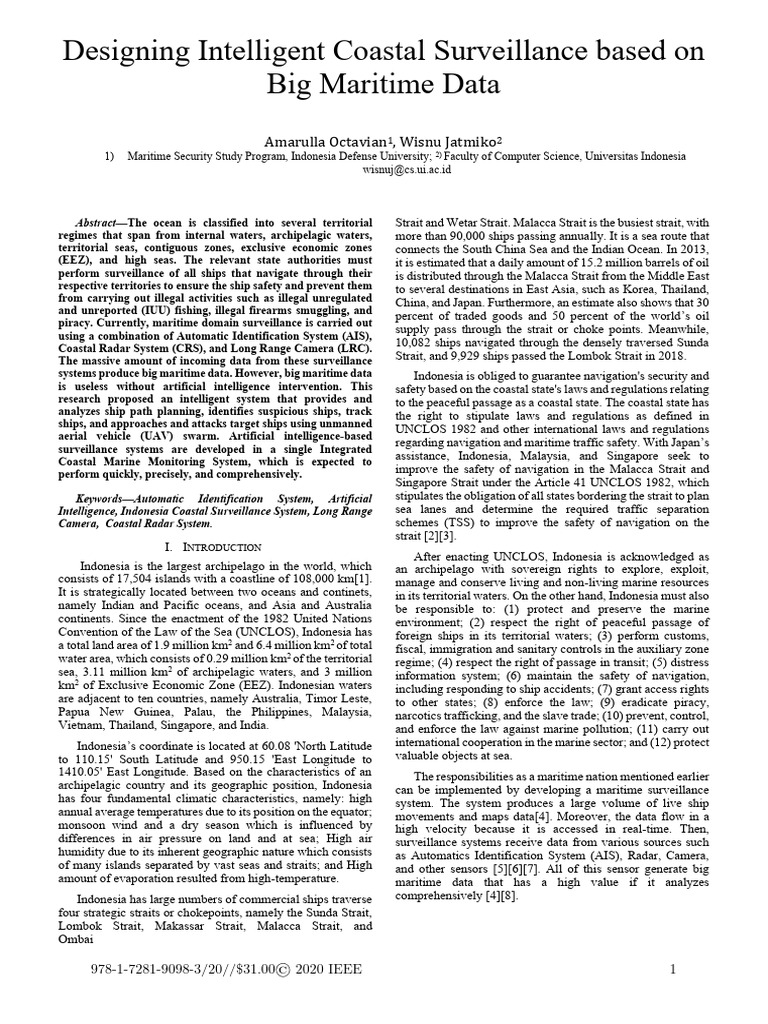 Designing Intelligent Coastal Surveillance Based On Big Maritime Data ...