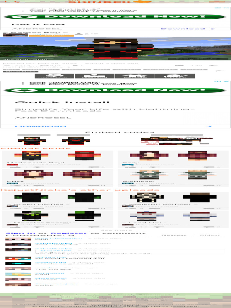 Gamer Boy Minecraft Skin | PDF