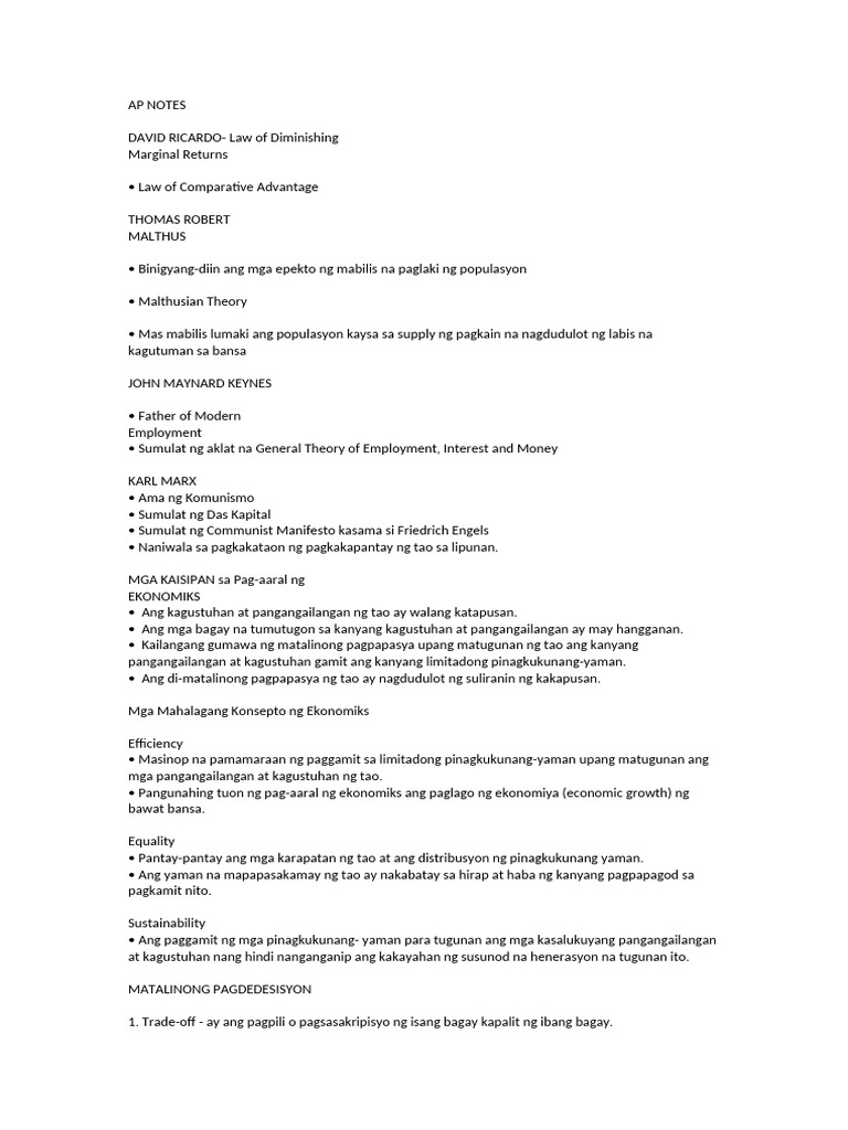 Ap Notes W3 | PDF